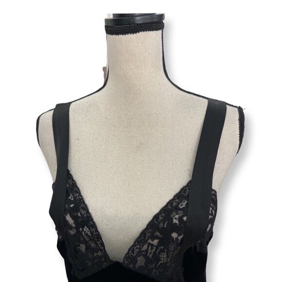Givenchy black velour lace tank top size 40 - Picture 2 of 8